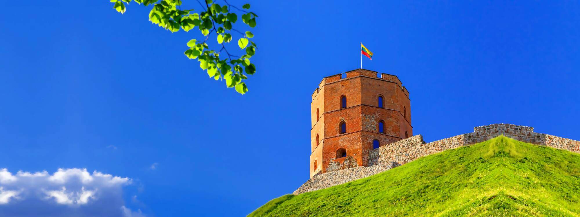 Der Turm Gediminas in Vilnius die Hauptstadt von Litauen